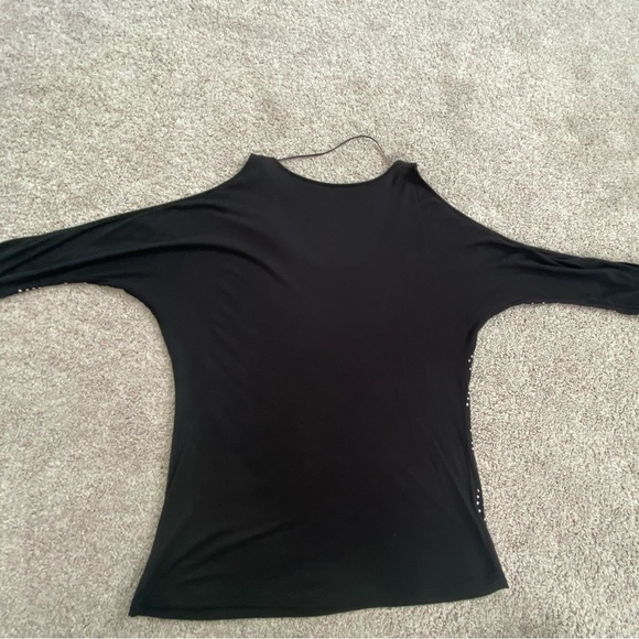 Cold Shoulder Rhinestone Top INC small - Picture 10 of 11